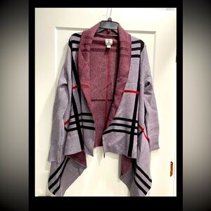 RAIN + ROSE sweater cardigan open front, size M